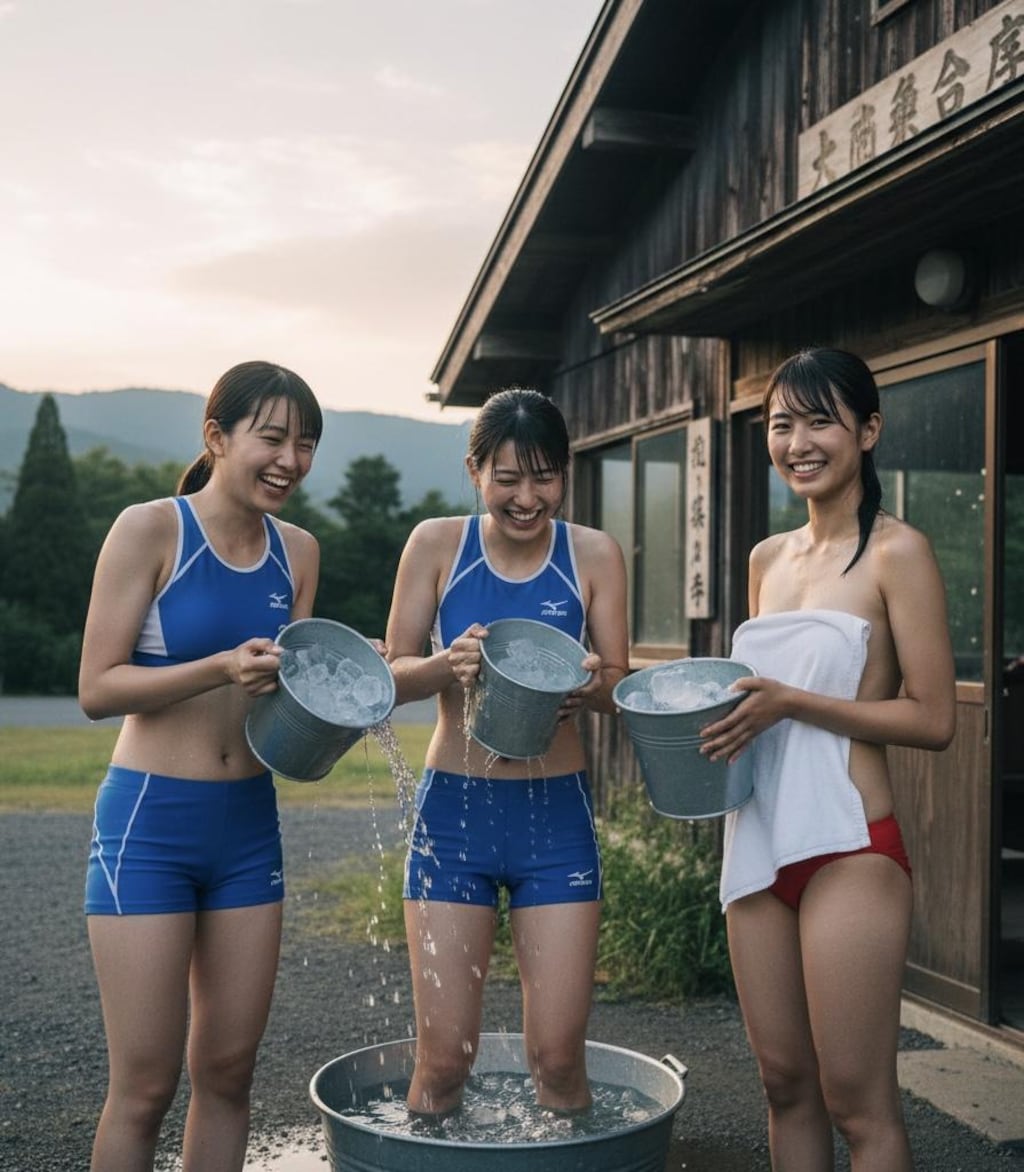 陸上部女子のアイシングタイム