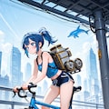 青ぽにちゃん サイクリング_LILY 2枚目