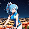 青ぽにちゃん サイクリング_LILY 4枚目