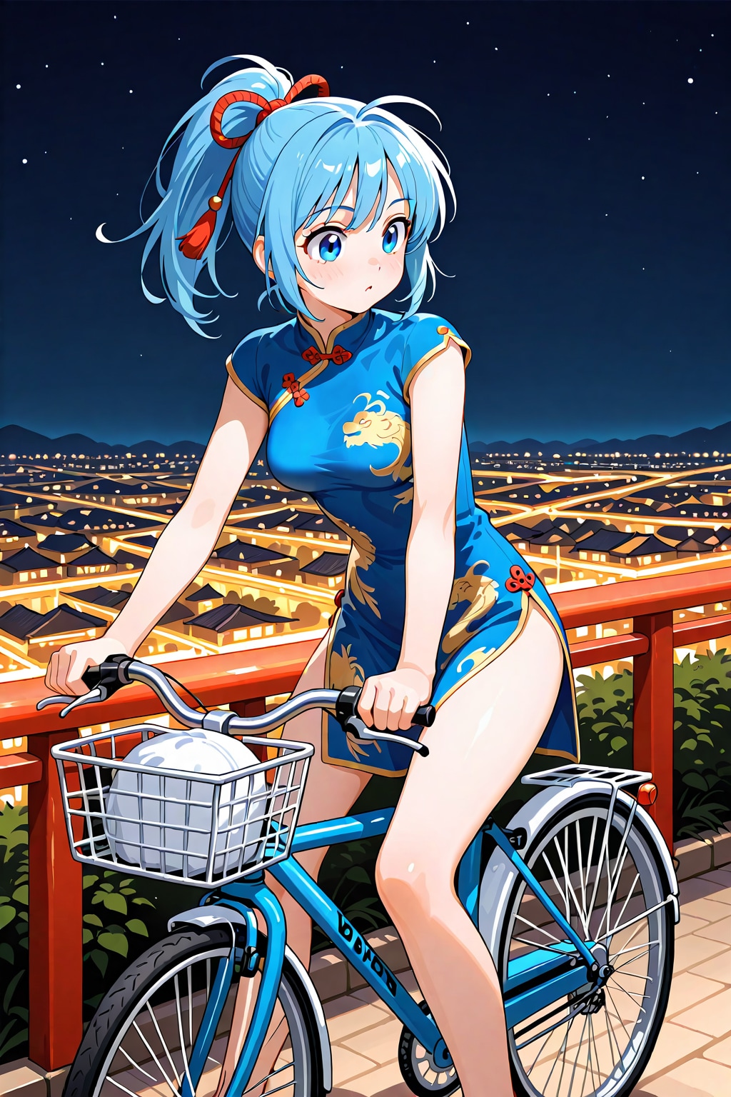 青ぽにちゃん サイクリング_LILY