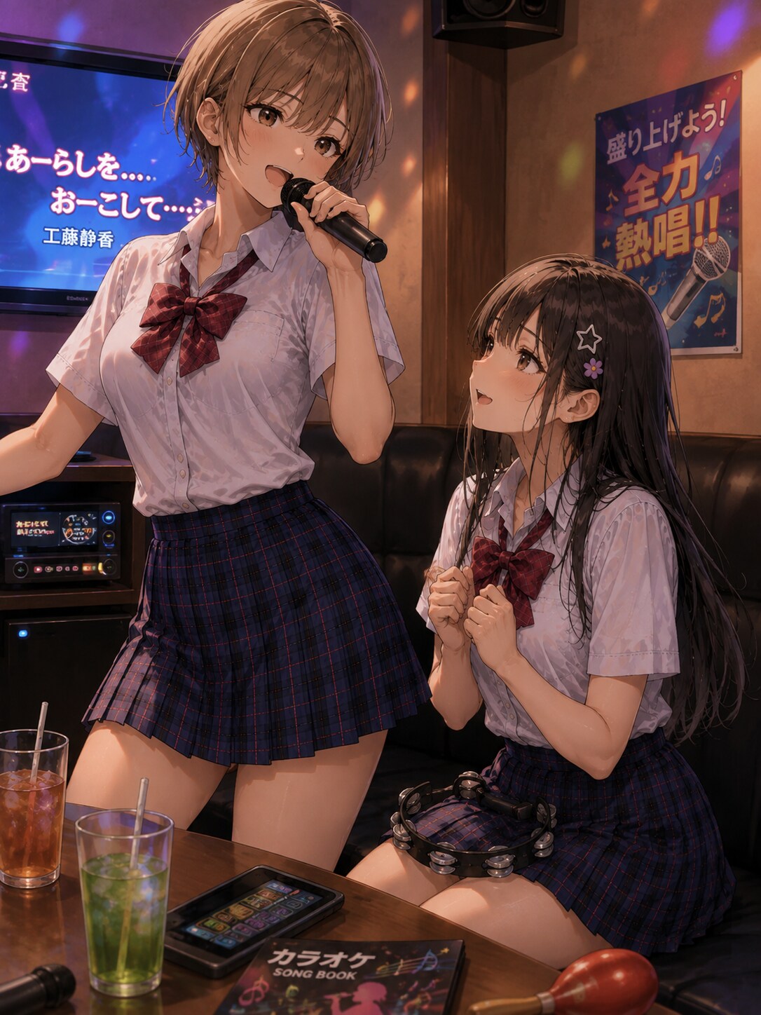 カラオケに行ってきたよ！夏音さん | の人気AIイラスト・グラビア