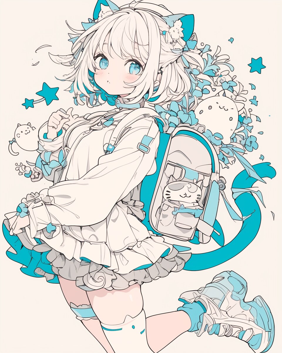 リュックに花と星を詰めこんで！
