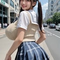 ミニスカ制服秋コーデの爆乳J系ちゃん 4枚目