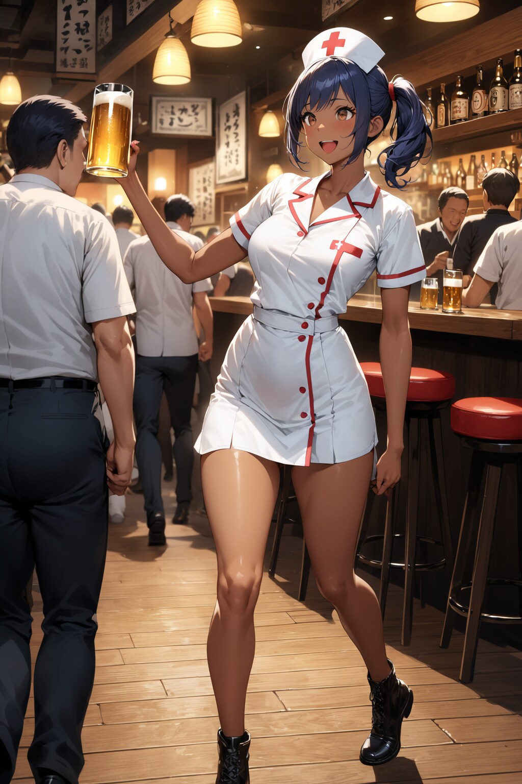 仕事終わりはミニスカナースと乾杯！全年齢版