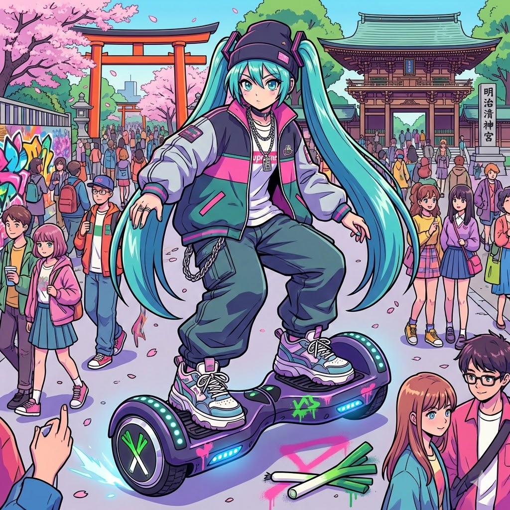 ヒップホップなミクさん | の人気AIイラスト・グラビア