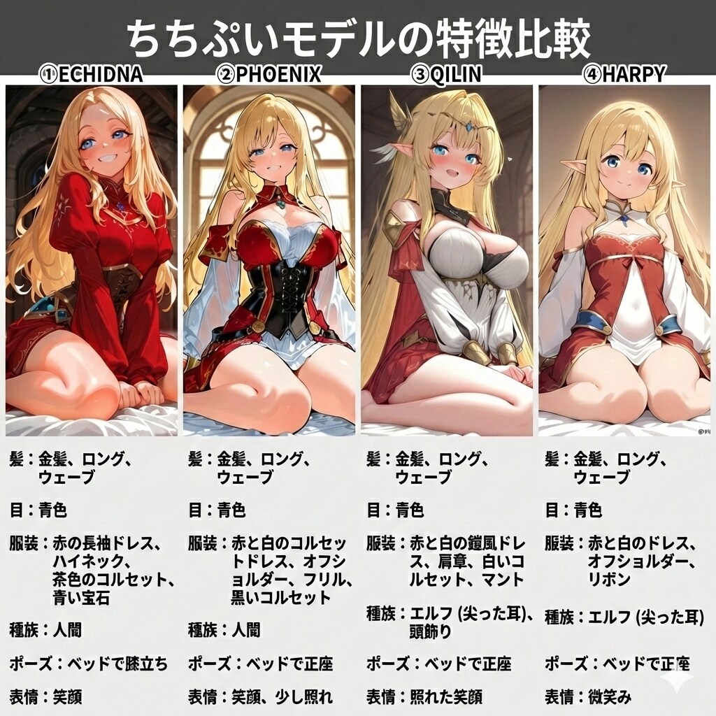 ちちぷいモデルの特徴比較