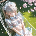ハンモックで寝るメイドさん2 7枚目