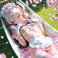 ハンモックで寝るメイドさん2 6枚目