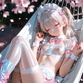ハンモックで寝るメイドさん2 2枚目