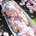 ハンモックで寝るメイドさん2 3枚目