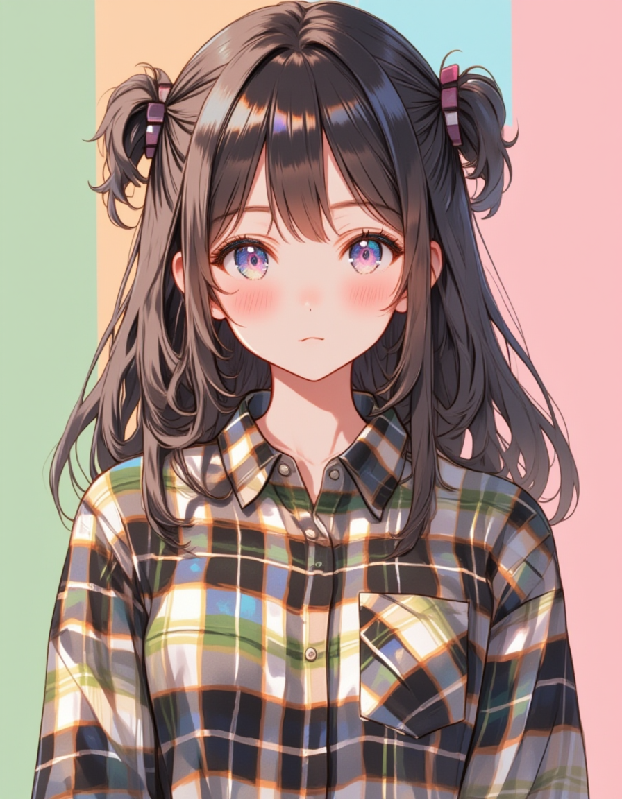 チェックの女_4 | の人気AIイラスト・グラビア