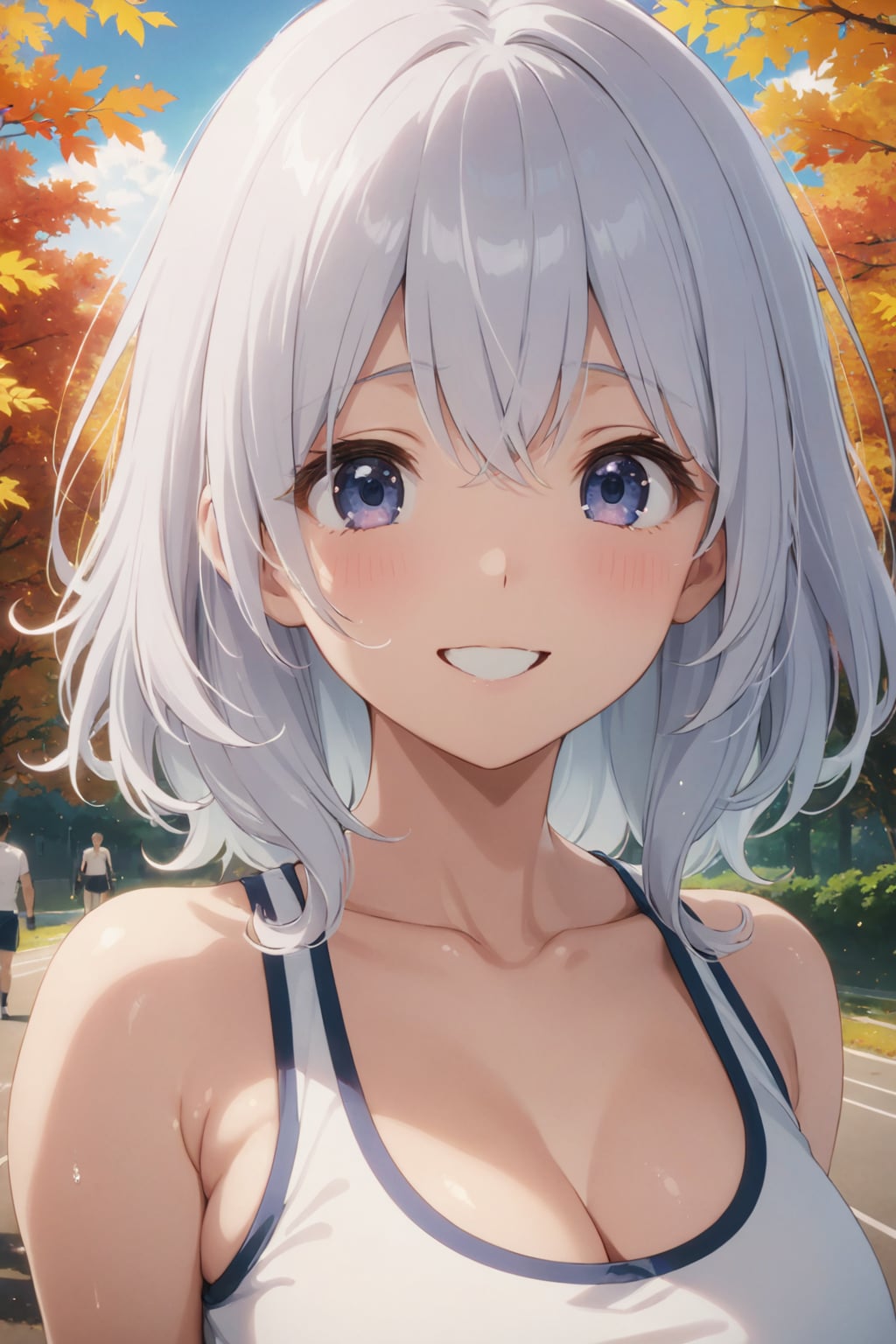 トレーニング中の女の子