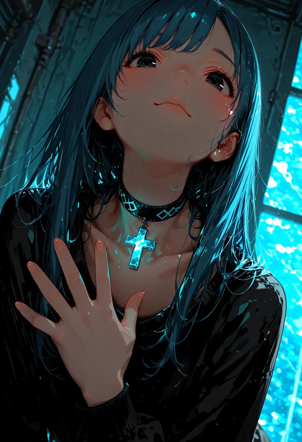 呼応するクロスチョーカー