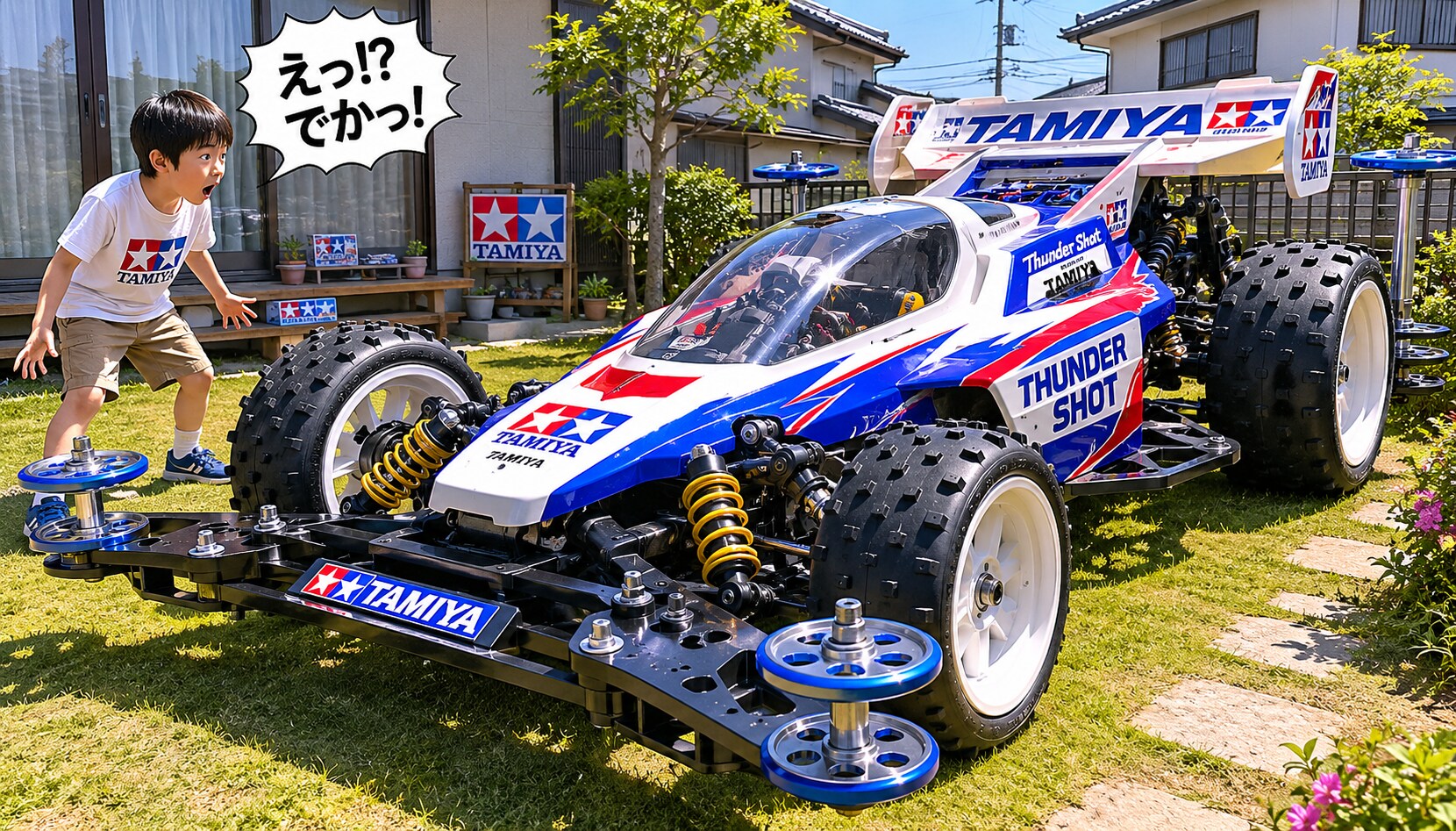 実物大のミニ四駆
