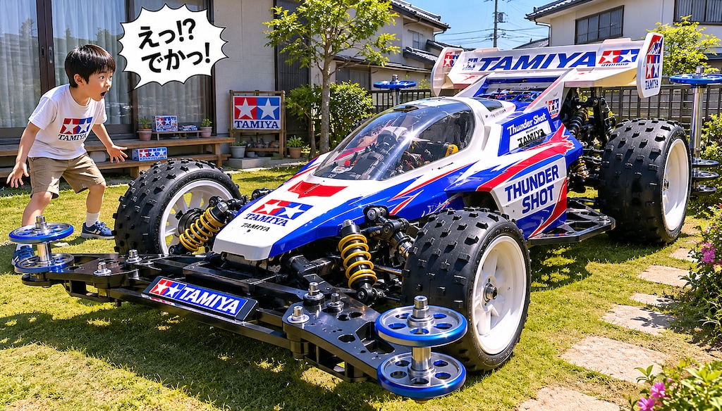 実物大のミニ四駆