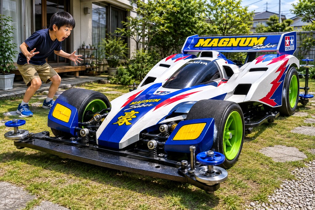 実物大のミニ四駆