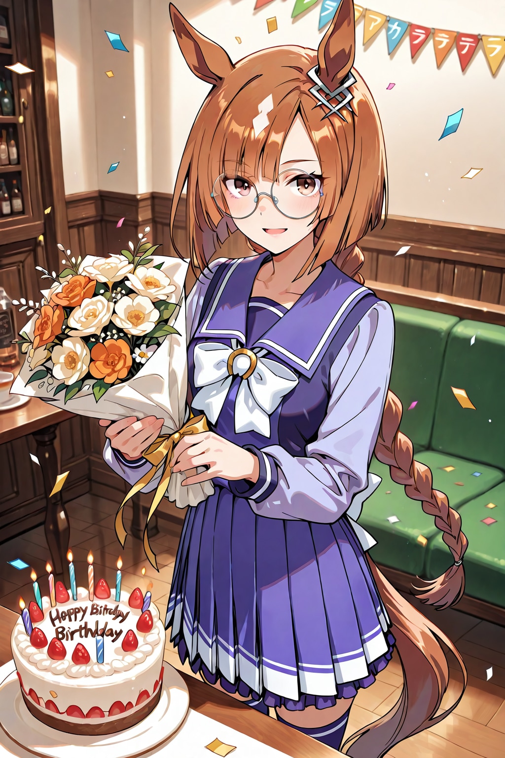 イクノさん、誕生日ケーキをつまみ食い