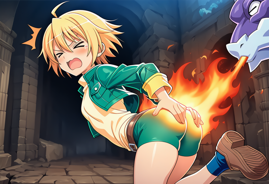 ドラゴン退治をするリカ