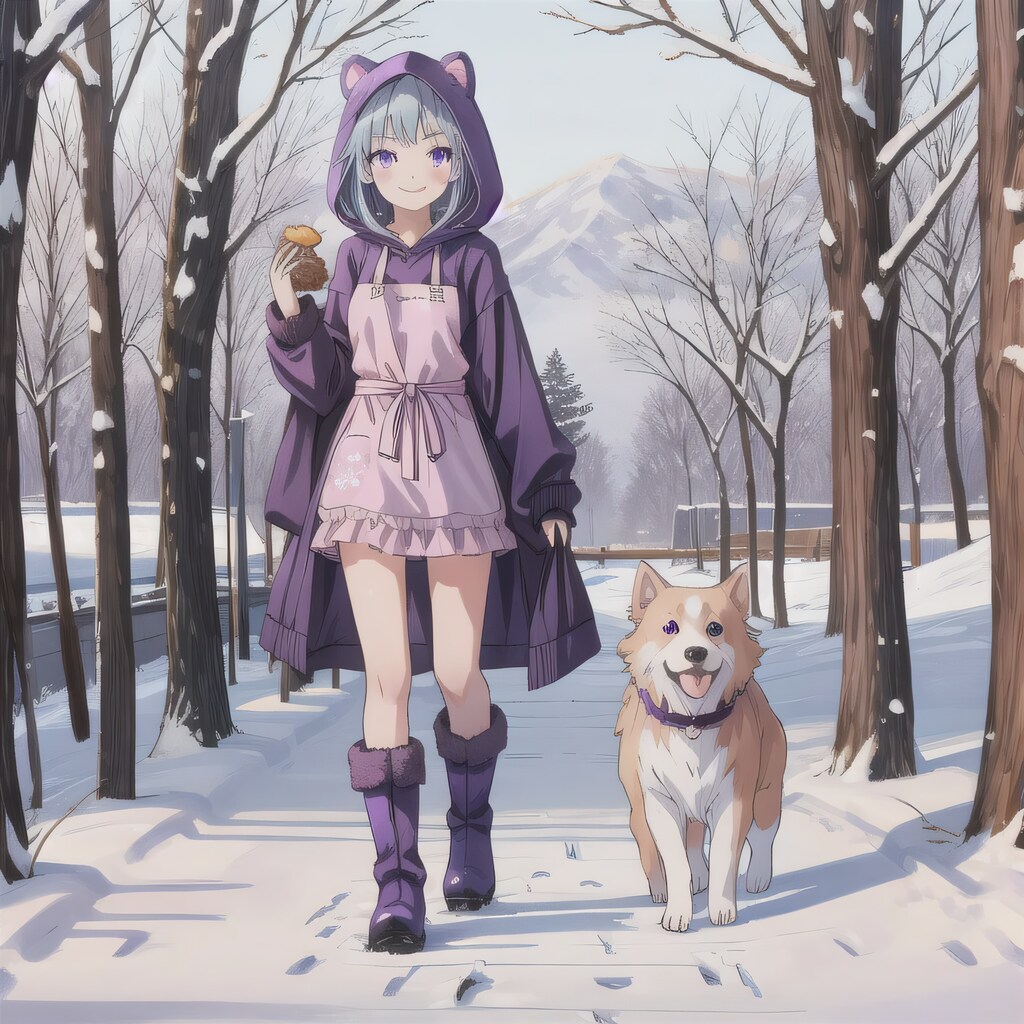 灰髪ロングでコートの少女３