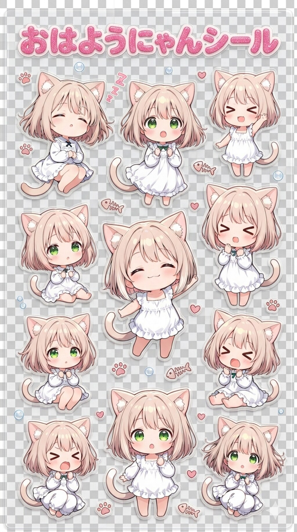 おはようにゃんシール