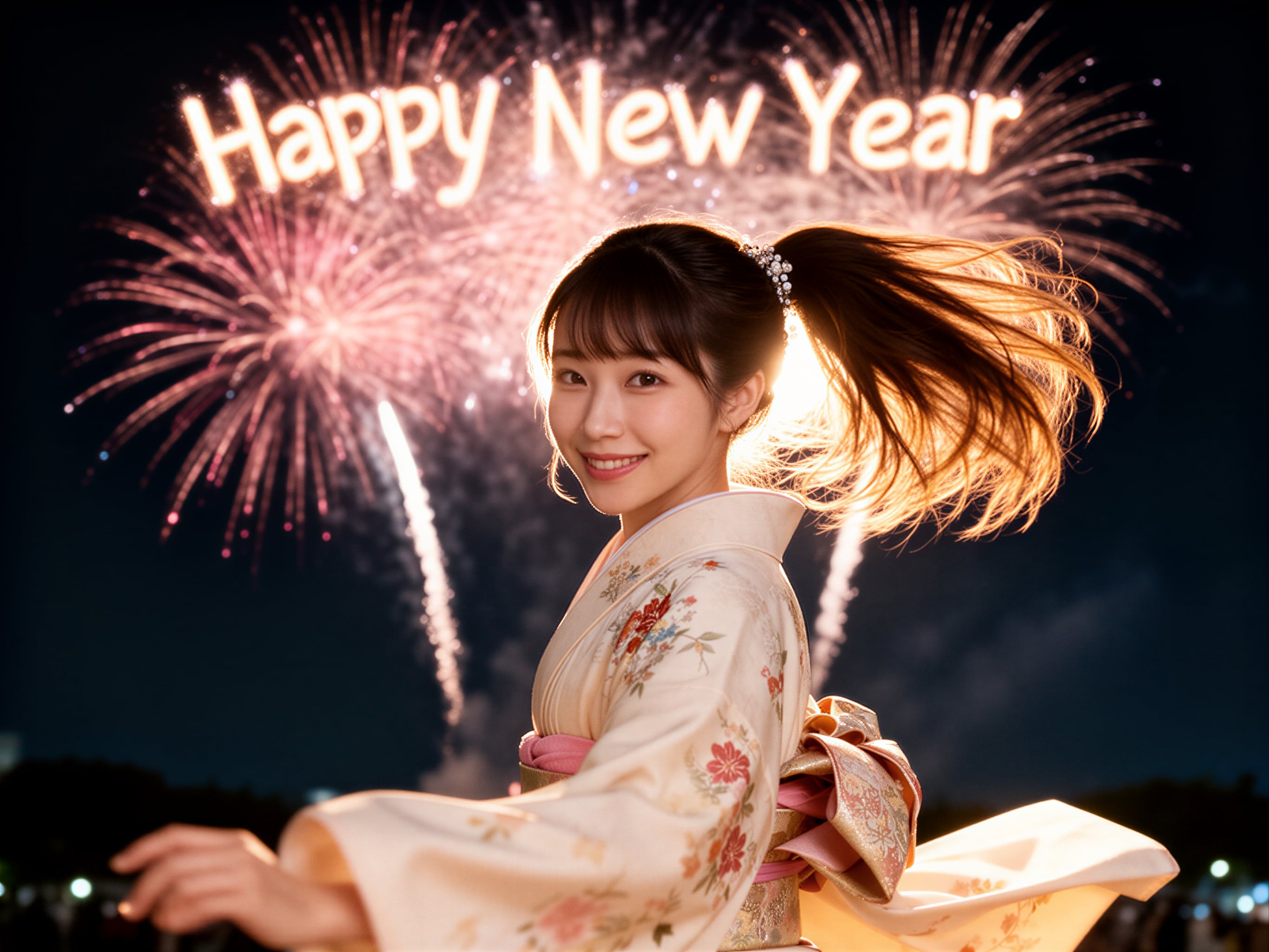Happy New Year 花火 | の人気AIイラスト・グラビア