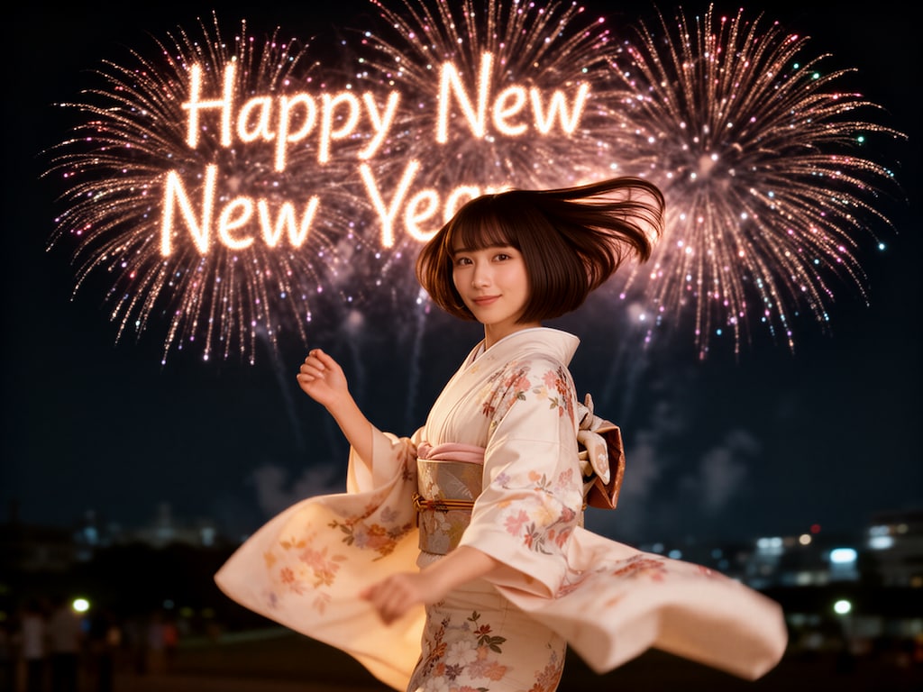 Happy New Year 花火