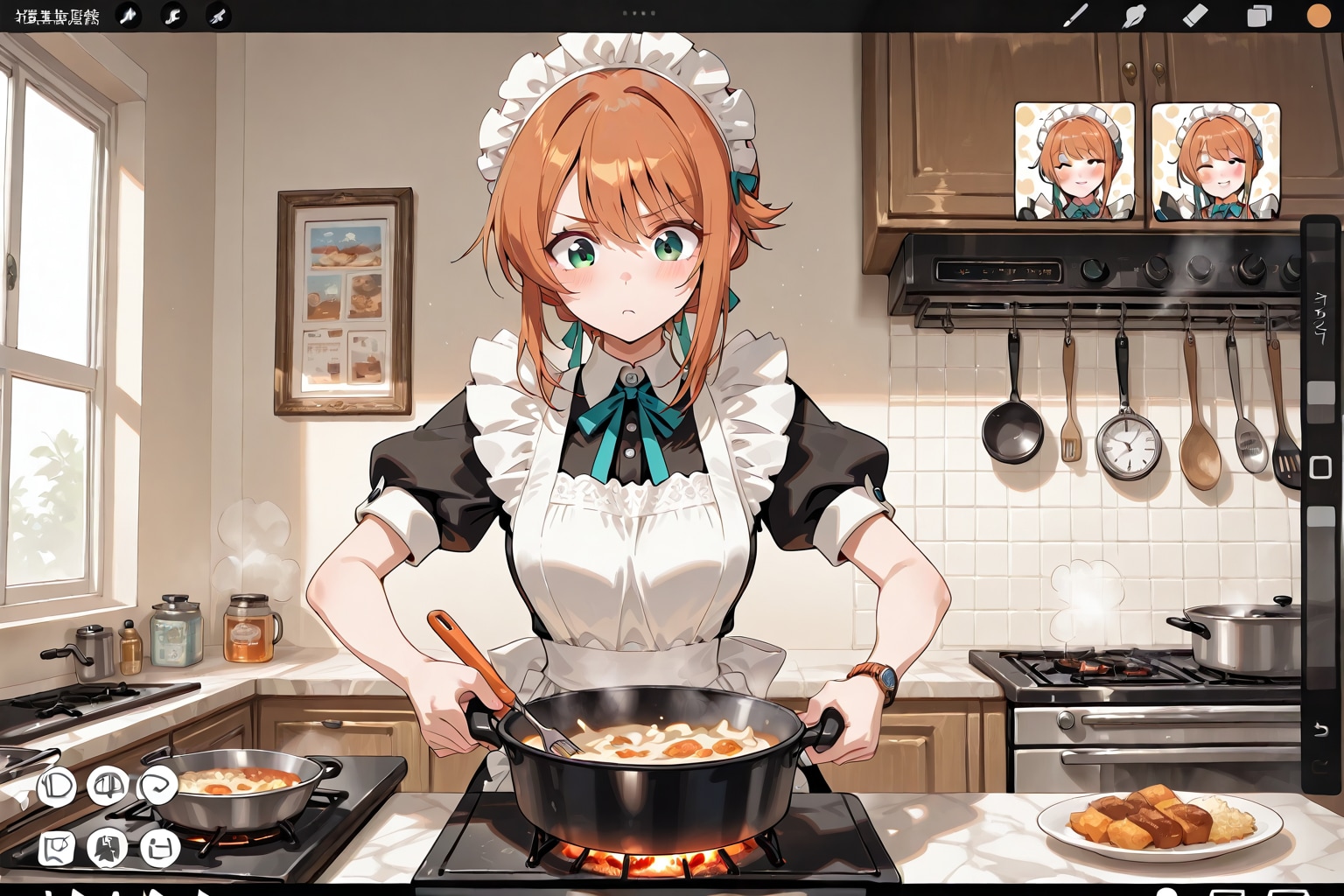 メイドさんに料理を作らせるゲーム | の人気AIイラスト・グラビア