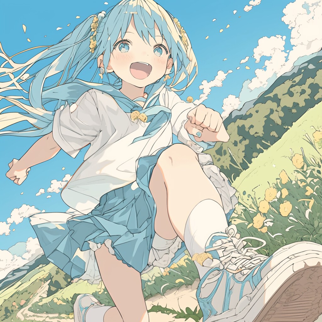 駆け抜けるMiku | の人気AIイラスト・グラビア