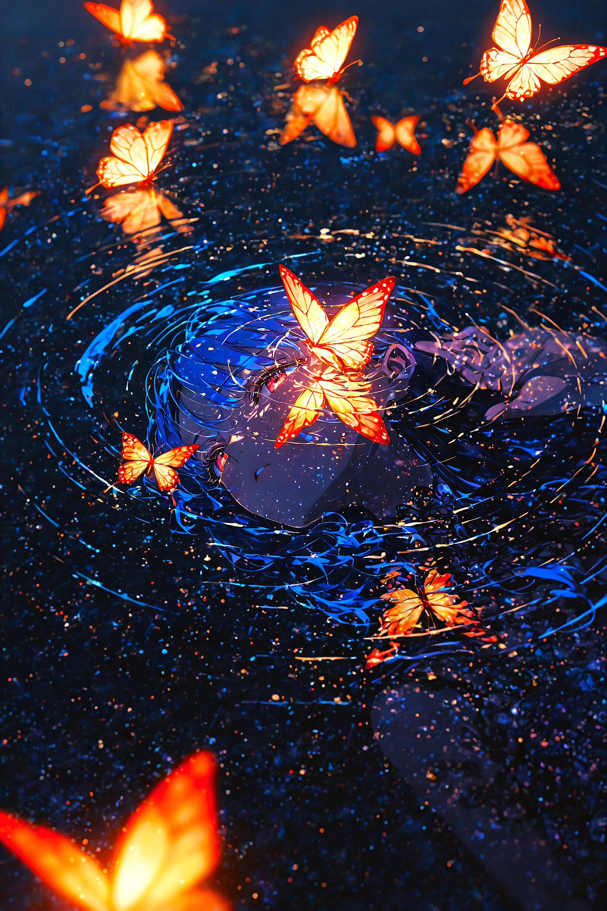 水面に映る影 | の人気AIイラスト・グラビア