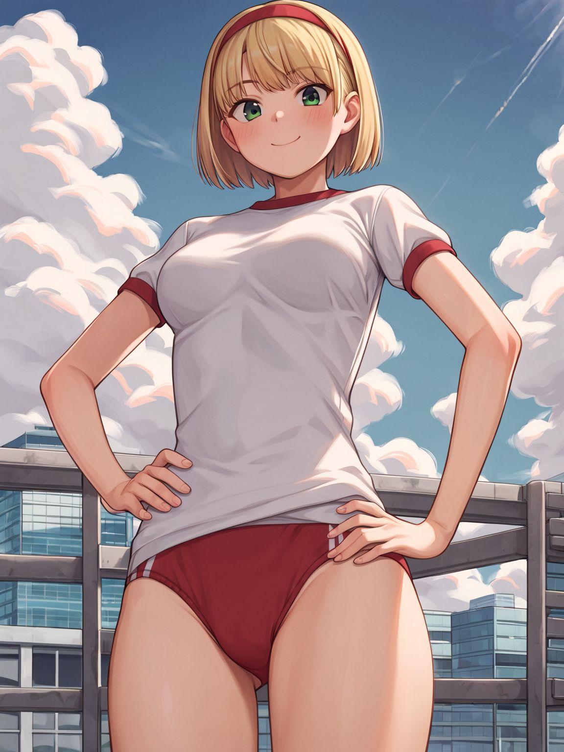 赤ブルマ少女