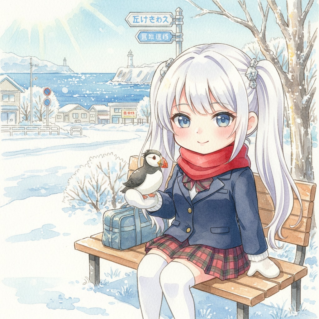 白ツイさん。2月7日 #北方領土の日 水彩調chibi. | の人気AIイラスト・グラビア