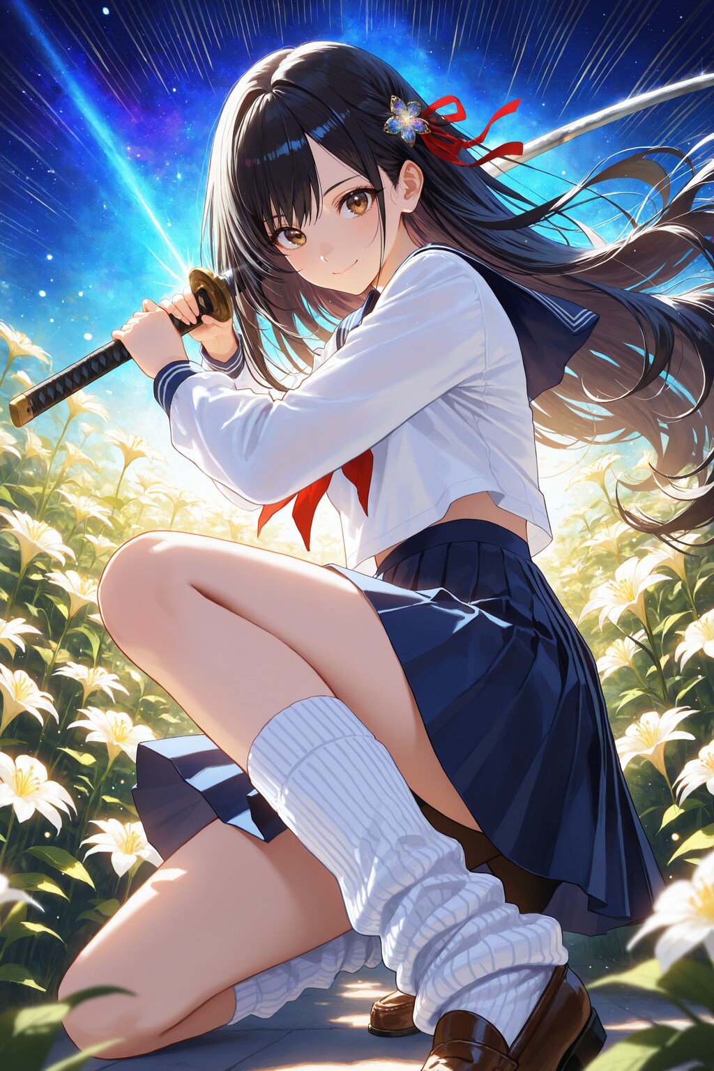 異世界神社の巫女さん（神楽さんセーラー服Ver）