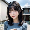 青セーターLoraでポロリ 12枚目