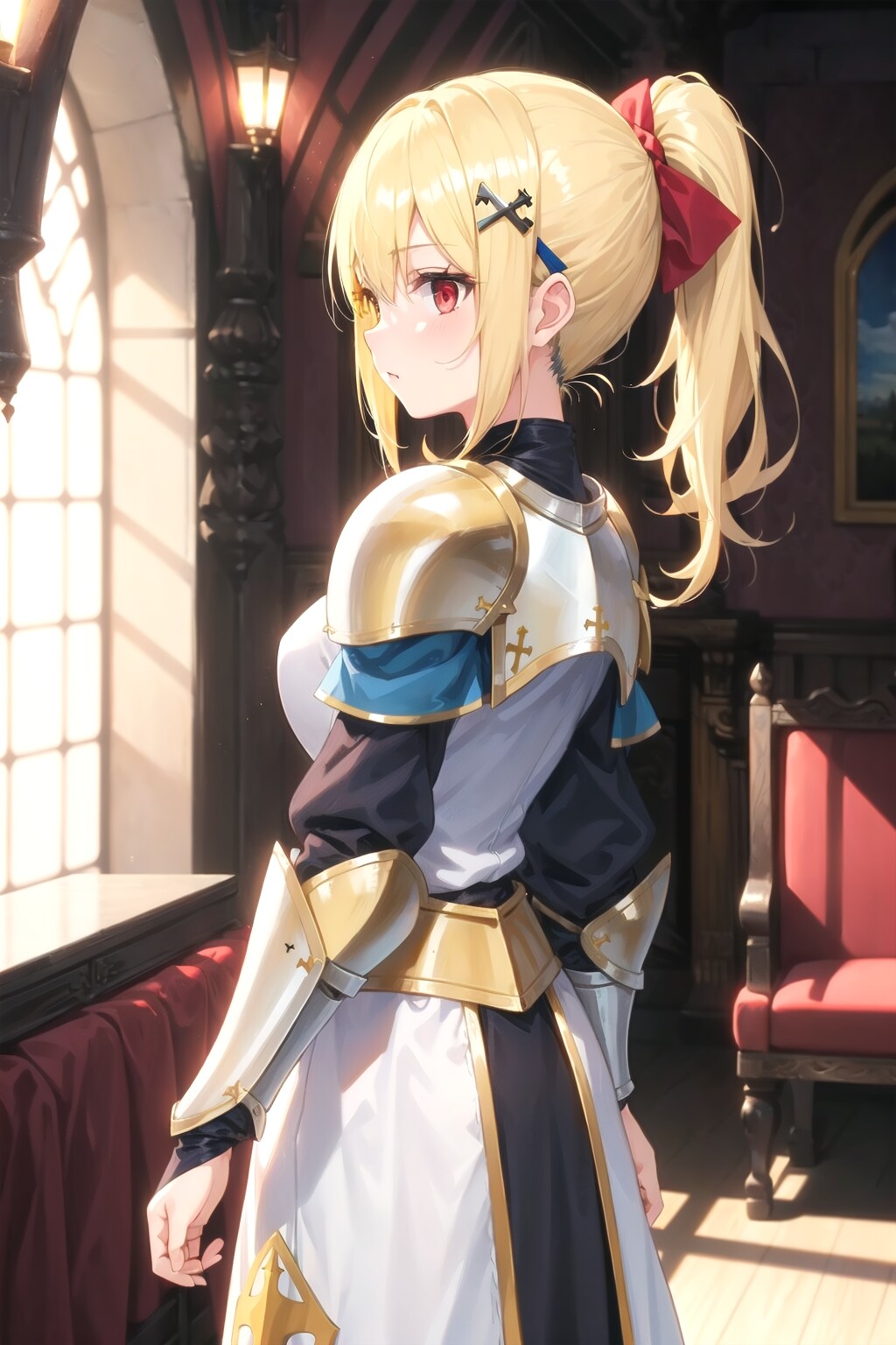 クロスマーク髪留め騎士 | の人気AIイラスト・グラビア