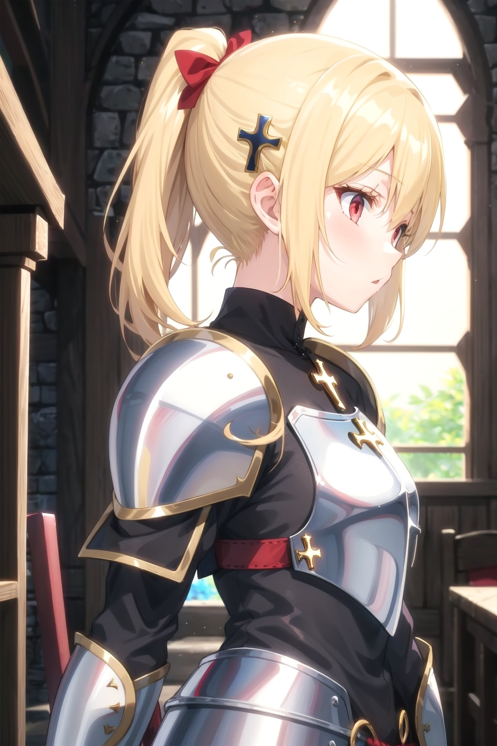 クロスマーク髪留め騎士