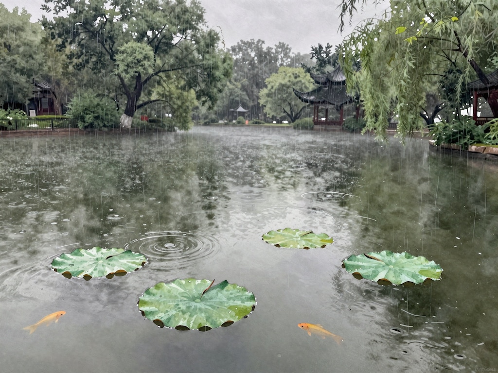 雨の公園