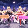 キュアアイドルとキュアアルカナ・シャドウ、ロンドン塔周辺で会話する 4枚目