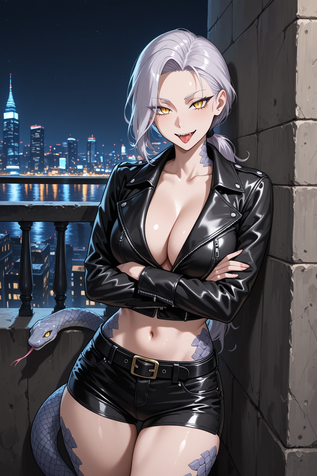 ヘビに睨まれた