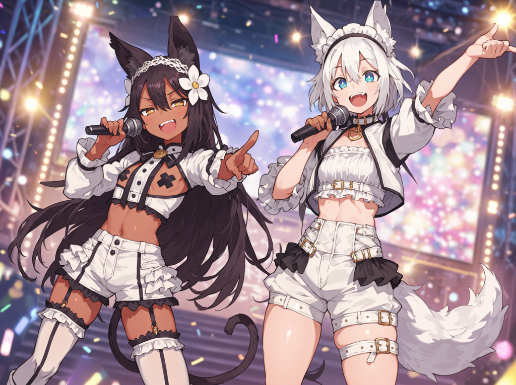 ケモ耳コンビ -Idol outfit?!-