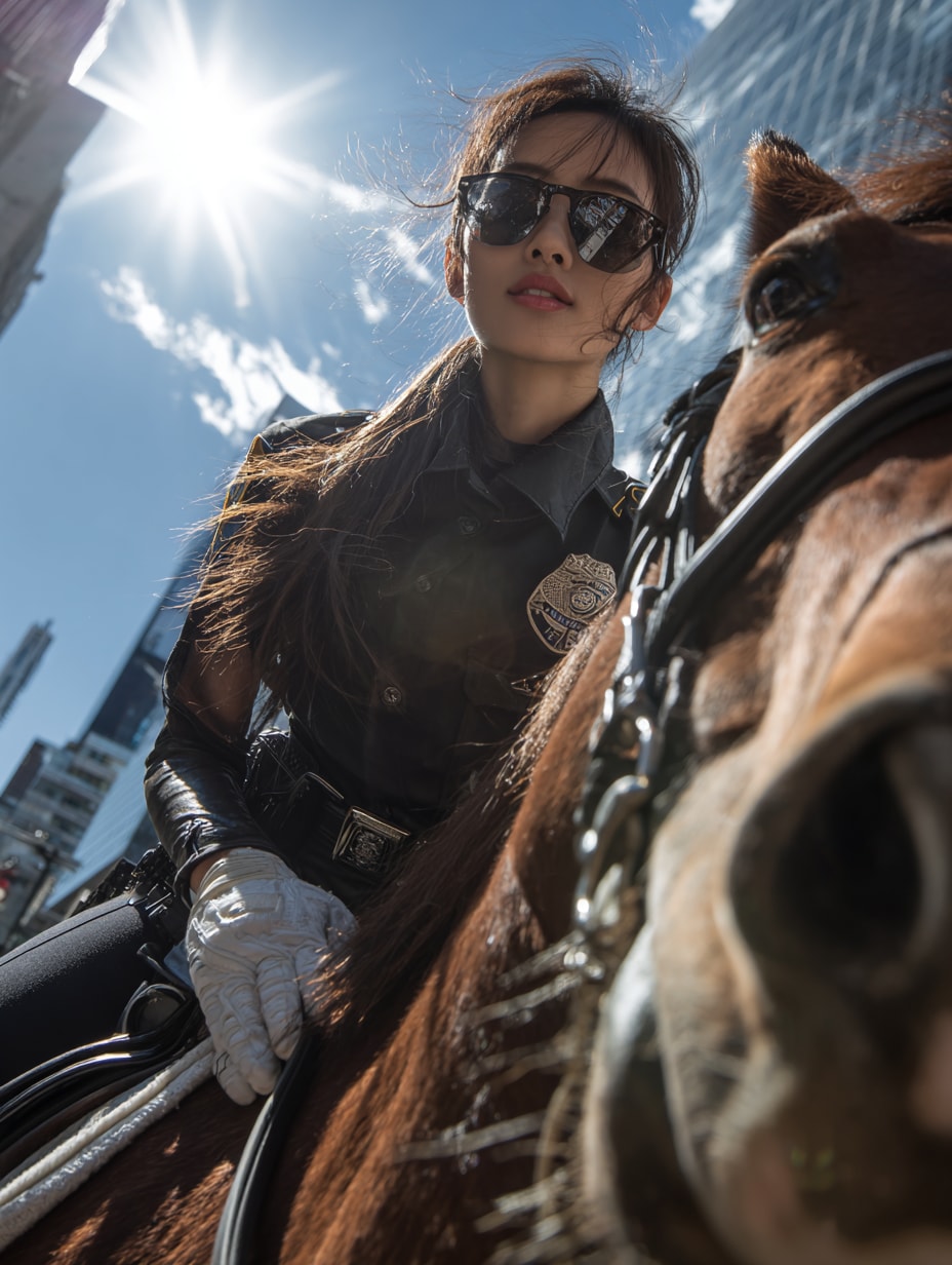 騎馬警官体験中の執事ちゃん | の人気AIイラスト・グラビア