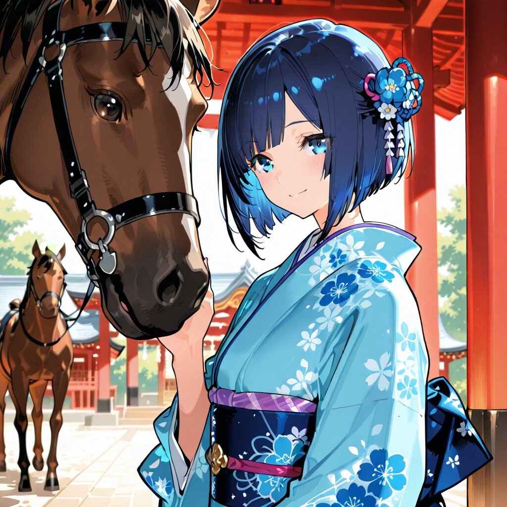 初詣その馬駄馬だあいちゃんも　弾