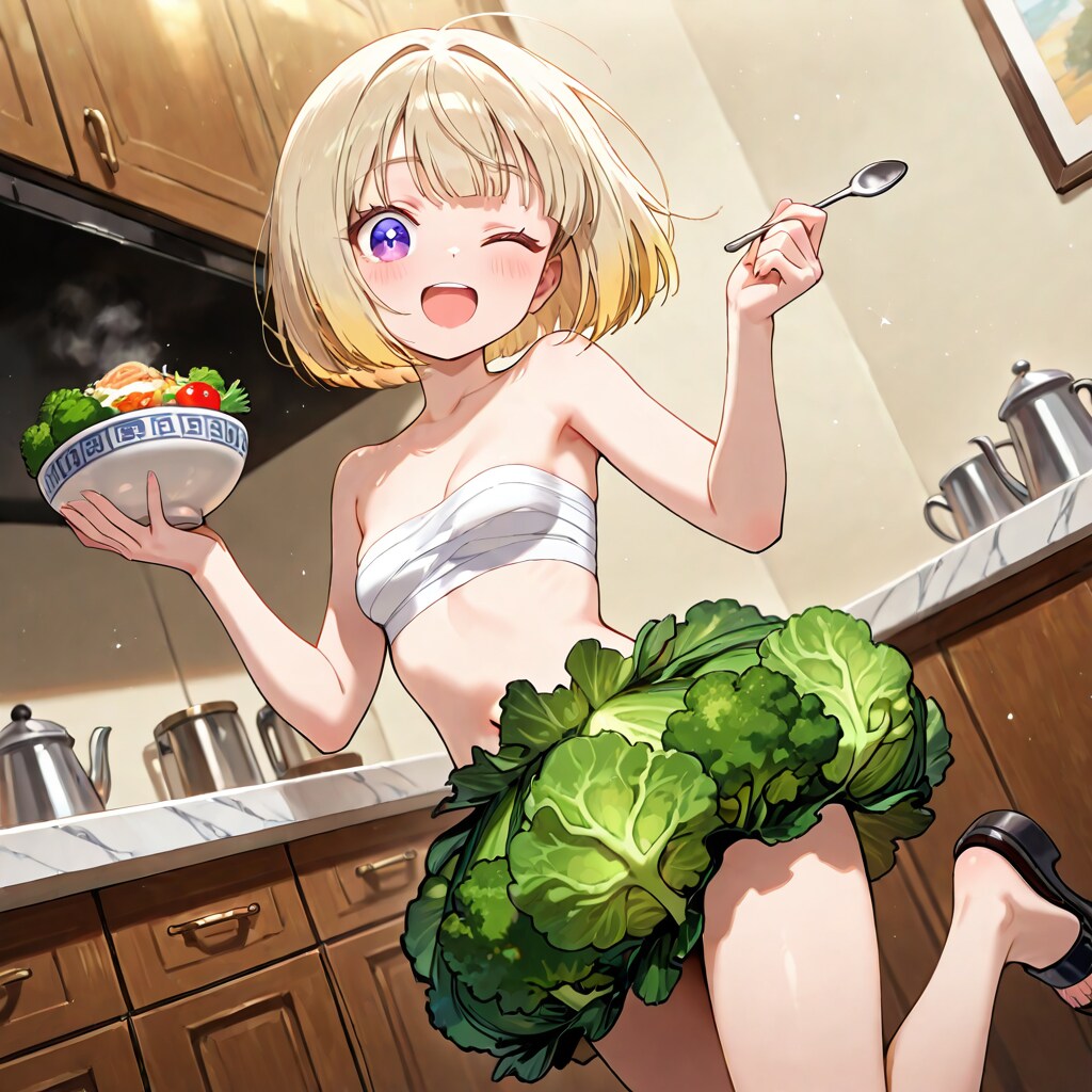 ぶろっこデコ盛りスカート