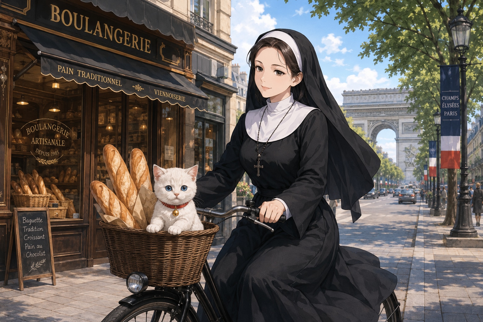 シスターと自転車