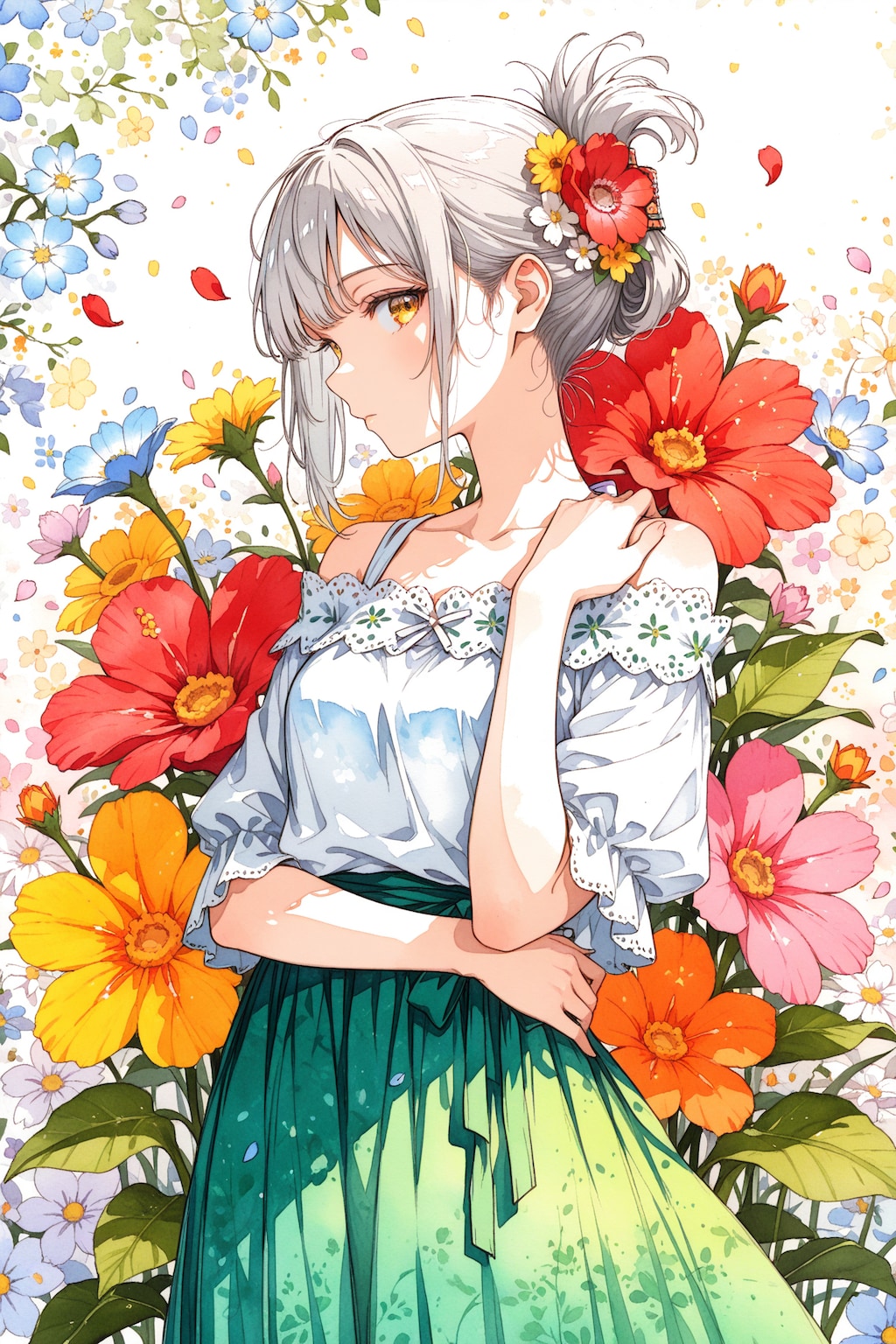 看板娘　flowers