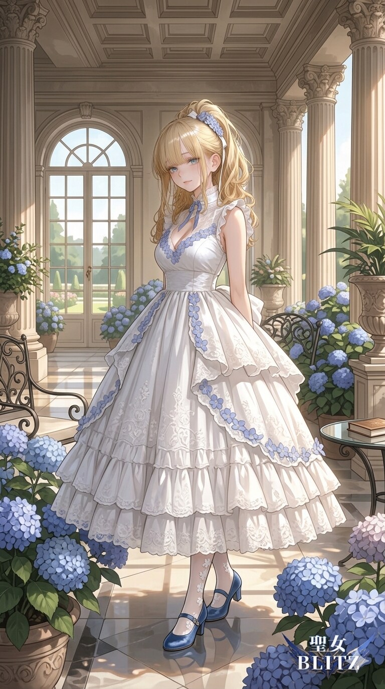 紫陽花ドレス 全身ver 可愛い系