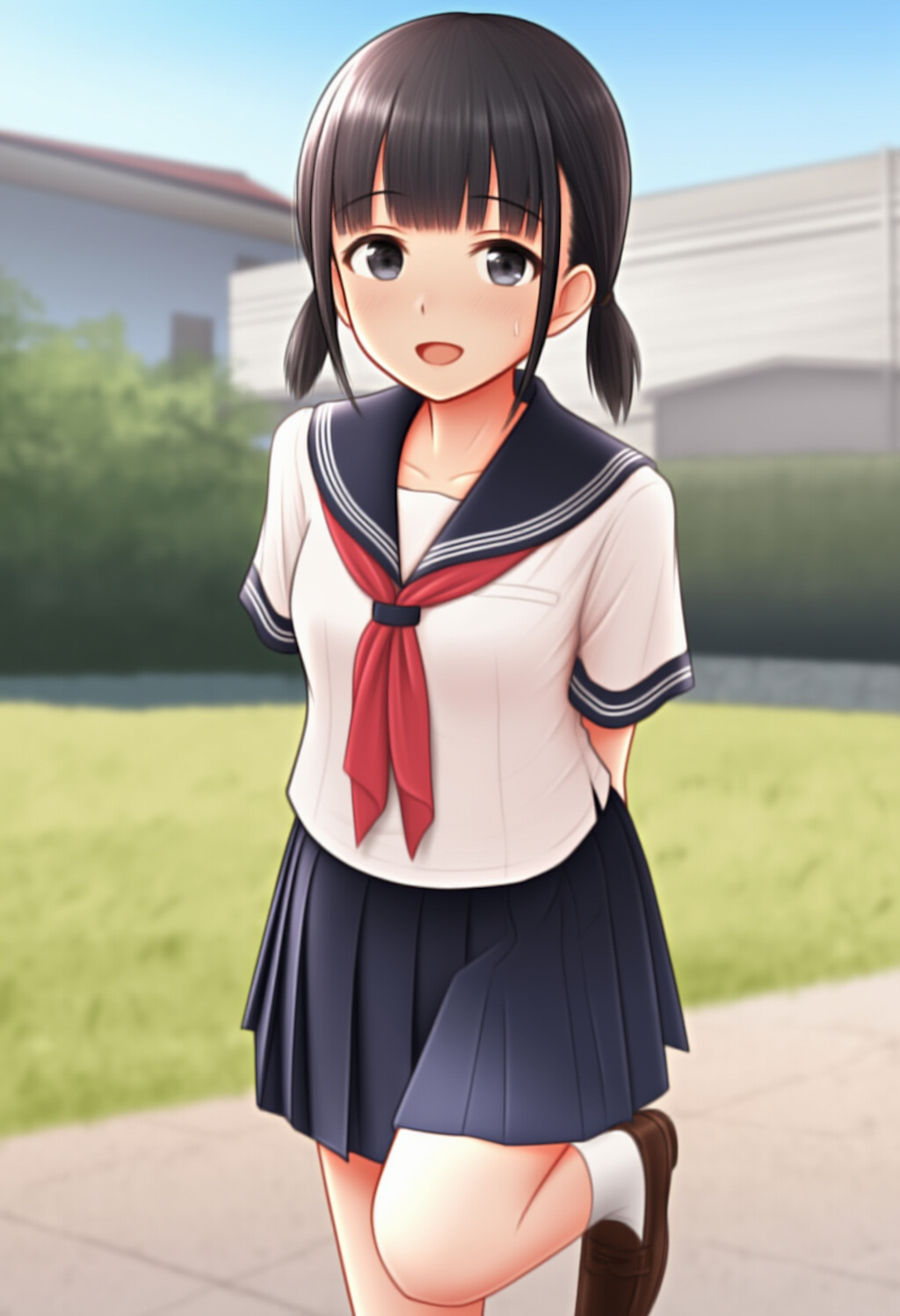 セーラー服 赤スカーフ