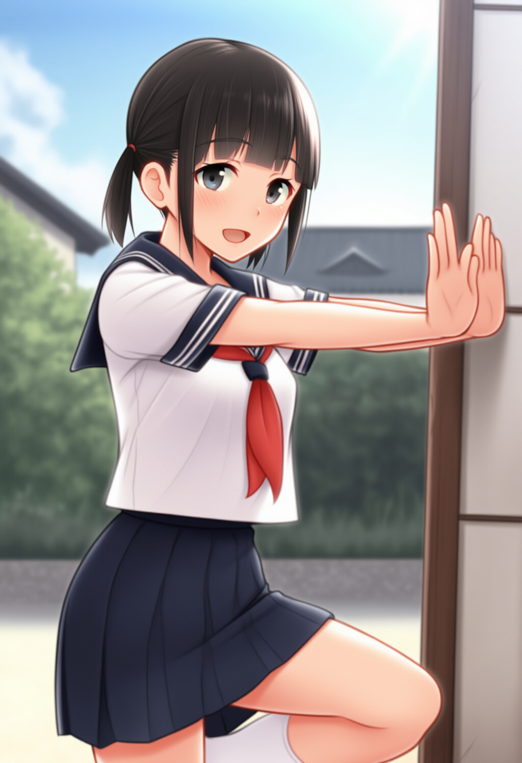 セーラー服 赤スカーフ