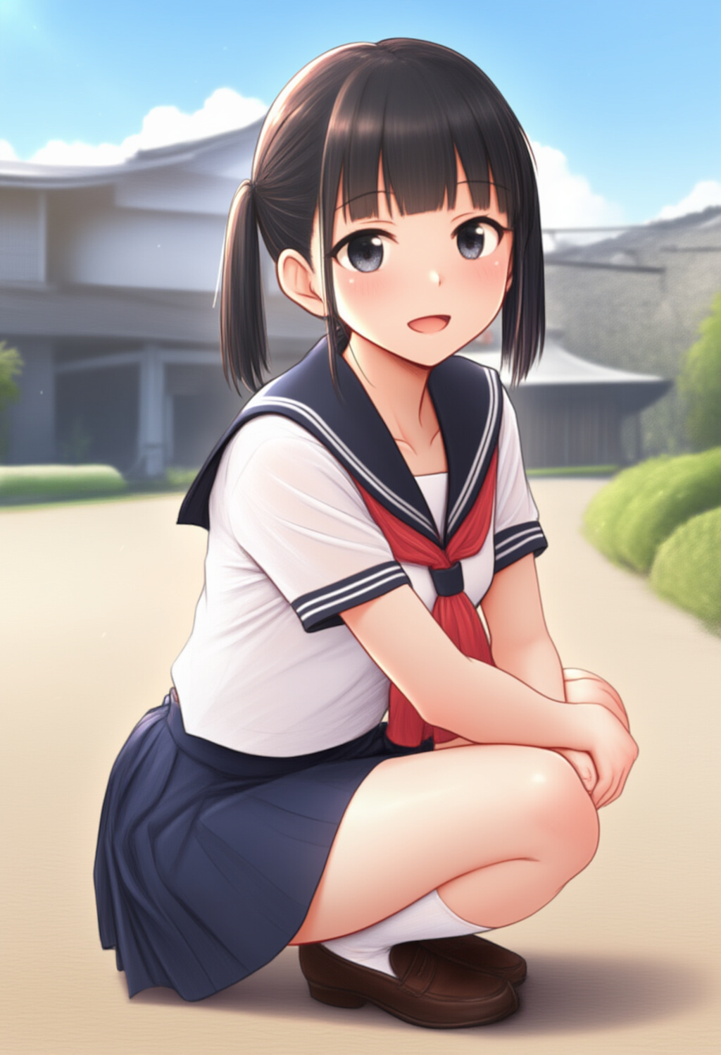 セーラー服 赤スカーフ