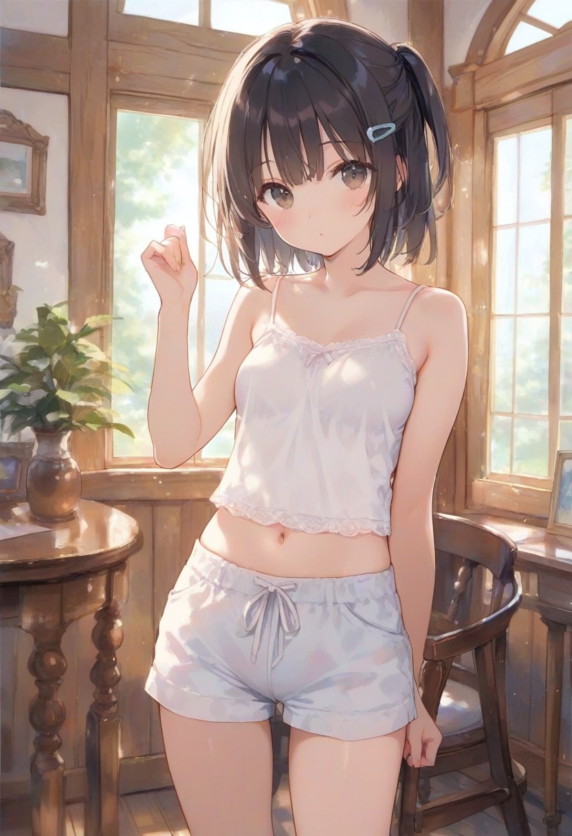 洋館の少女(水彩タッチ)(12)
