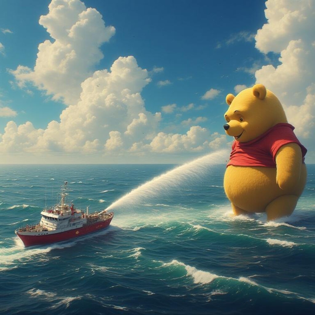 領土を守る放水